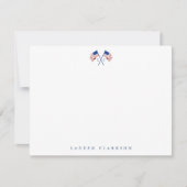 Amerikaanse Vlag Monogram Minimalistische Patriott Kaart (Voorkant)