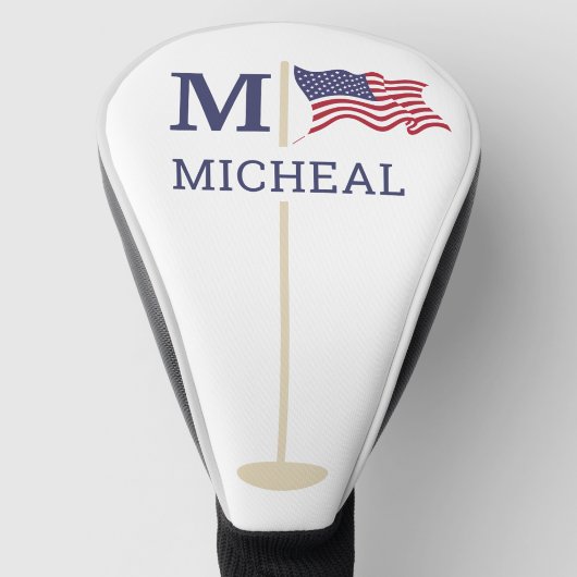 Amerikaanse Vlag Monogram Naam Golfheadcover