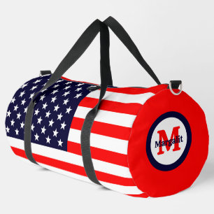 Amerikaanse Vlag Monogram Patriottische Grote Reis Plunjezak