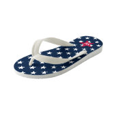 Amerikaanse vlag monogram sterren strepen Teenslip Kinder Teenslippers (Schuin)