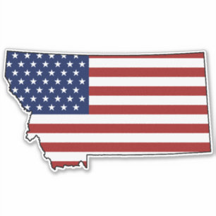 Amerikaanse vlag Montana Sticker