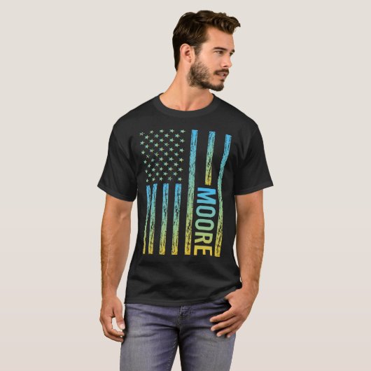 Amerikaanse vlag - Moore T-shirt (Voorkant volledig)