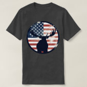 Amerikaanse vlag Moose 1 T-shirt (Design voorkant)