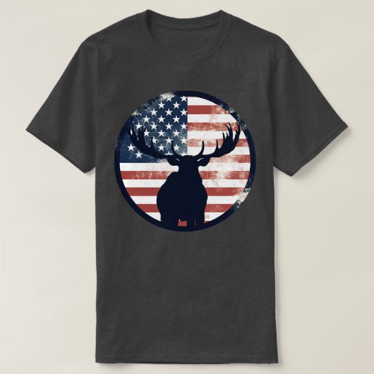 Amerikaanse vlag Moose 1 T-shirt (Design voorkant)