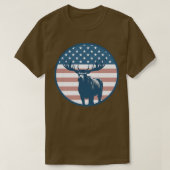 Amerikaanse vlag Moose 2 T-shirt (Design voorkant)