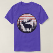 Amerikaanse vlag Moose 3 T-shirt (Design voorkant)