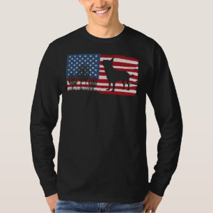 Amerikaanse vlag Morel paddenstoel Amp Chihuahua M T-shirt
