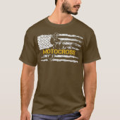  Amerikaanse vlag: Motocross Dirt Bike T-shirt (Voorkant)