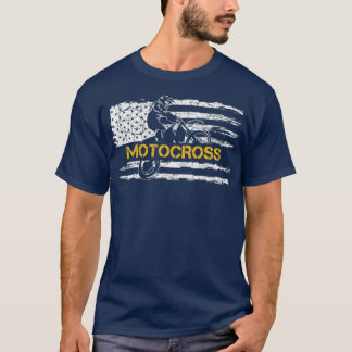 Amerikaanse vlag: Motocross Dirt Bike T-shirt