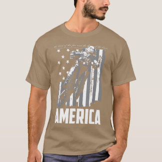 Amerikaanse vlag motocross t Gift voor  racer T-shirt