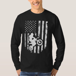 Amerikaanse vlag Motorcross Braap Dirt Bike Off Ro T-shirt