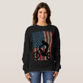Amerikaanse vlag motorcross motorfiets 4e van Trui (Voorkant volledig)