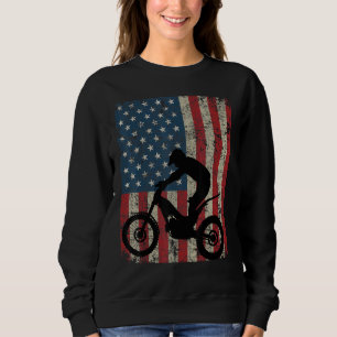 Amerikaanse vlag motorcross motorfiets 4e van Trui