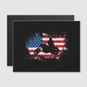 Amerikaanse vlag motorfiets grappige sport liefheb (Voorkant / Achterkant)