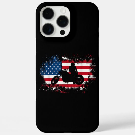 Amerikaanse vlag motorfiets grappige sport liefheb Case-Mate iPhone case (Achterkant)