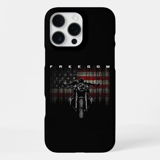 Amerikaanse Vlag Motorfiets Vrijheid iPhone Hoesje (Achterkant)