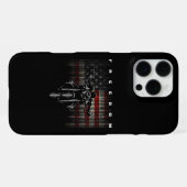 Amerikaanse Vlag Motorfiets Vrijheid iPhone Hoesje (Achterkant horizontaal)