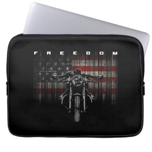 Amerikaanse Vlag Motorfiets Vrijheid Laptop Sleeve
