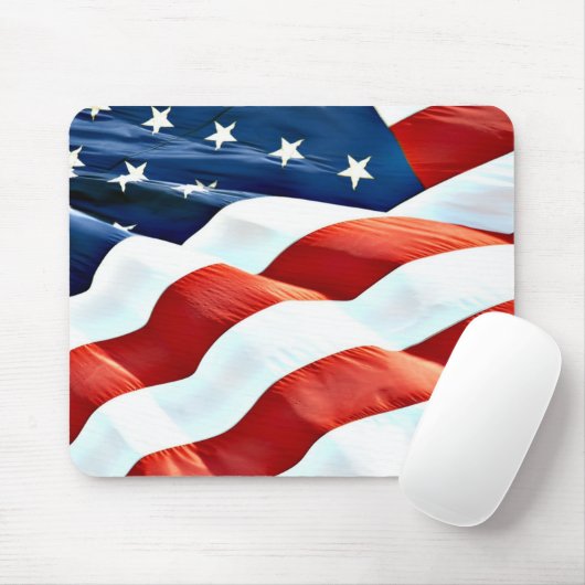 Amerikaanse vlag Mousepad Muismat (Met muis)
