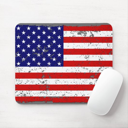 Amerikaanse vlag Mousepad Muismat (Met muis)
