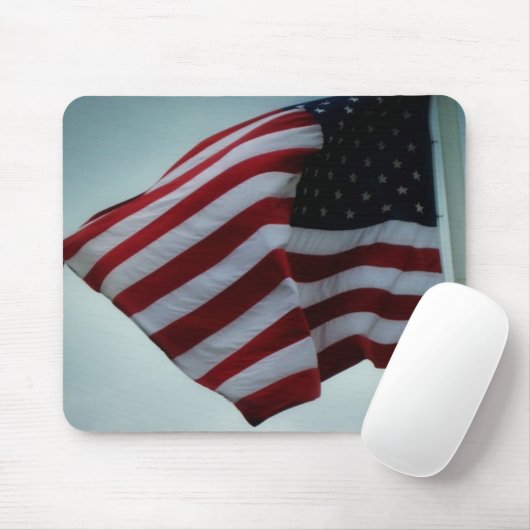 Amerikaanse vlag Mousepad Muismat (Met muis)