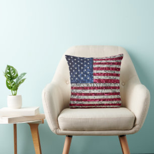 Amerikaanse Vlag Mozaïek Kussen