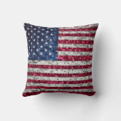 Amerikaanse Vlag Mozaïek Kussen (Achterkant)