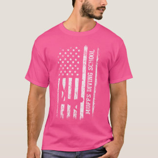 Amerikaanse vlag Muffs Duikschool Muff Divers T-shirt