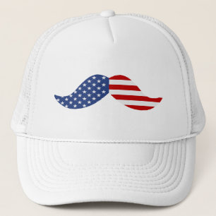 Amerikaanse vlag Mustache Trucker Hat Trucker Pet