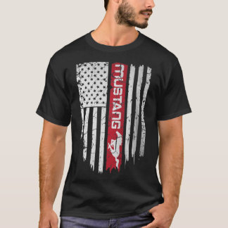 Amerikaanse vlag Mustang T-shirt