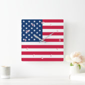 Amerikaanse vlag Muur Klok Patriottisch (Huis)