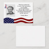 Amerikaanse vlag na begrafenis bedankt kaarten notitiekaartje (Voorkant / Achterkant)