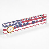 Amerikaanse vlag naambordje