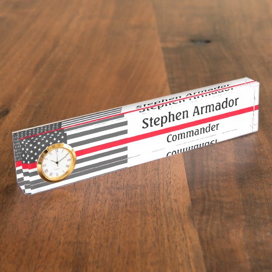 Amerikaanse vlag naambordje (Zijkant)