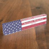 Amerikaanse vlag naambordje (Zijkant)