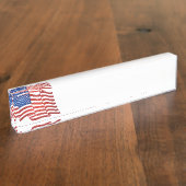 Amerikaanse vlag naambordje (Zijkant)