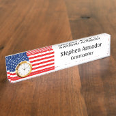 Amerikaanse vlag naambordje (Zijkant)