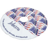 Amerikaanse vlag Names Patriotic Kerstmis Kerstboom Rok (Gekanteld)