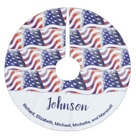 Amerikaanse vlag Names Patriotic Kerstmis Kerstboom Rok