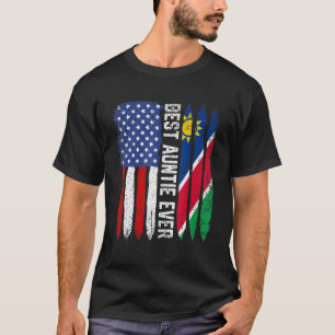 Amerikaanse vlag Namibië vlag beste tante ooit fam T-shirt