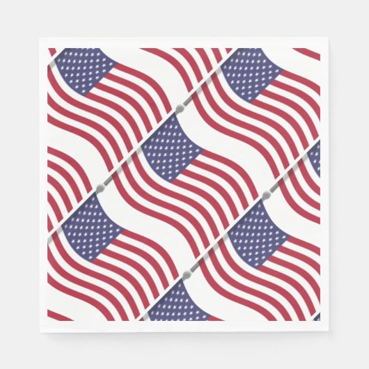 Amerikaanse vlag Napkins Servetten (Voorkant)