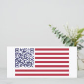 Amerikaanse vlag National Anthem QR Code (Staand voorkant)