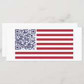 Amerikaanse vlag National Anthem QR Code (Voorkant / Achterkant)