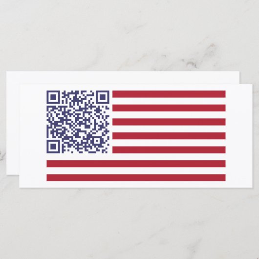Amerikaanse vlag National Anthem QR Code (Voorkant / Achterkant)
