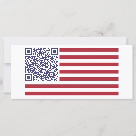 Amerikaanse vlag National Anthem QR Code (Voorkant)