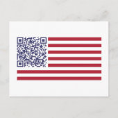 Amerikaanse vlag National Anthem QR Code Briefkaart (Voorkant)