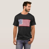 Amerikaanse vlag National Anthem QR Code T-shirt (Voorkant volledig)