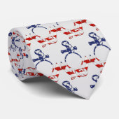 Amerikaanse vlag Nautical Anchor Stropdas (Opgerold)