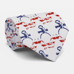 Amerikaanse vlag Nautical Anchor Stropdas