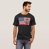 Amerikaanse vlag Nautical Blue Anchor Patriotic T-shirt (Voorkant volledig)